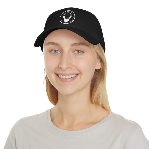 Low Profile Baseball Cap White Free Advice Guy Logo - Image 3