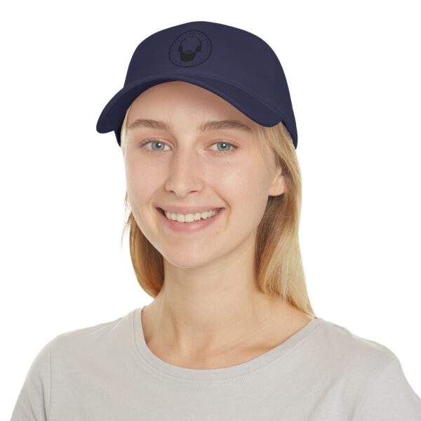 Low Profile Baseball Cap Black Free Advice Guy Logo - Image 10