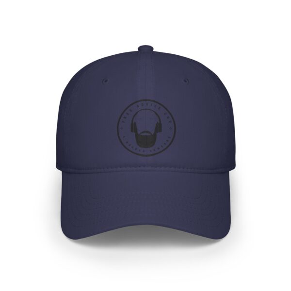 Low Profile Baseball Cap Black Free Advice Guy Logo - Image 9