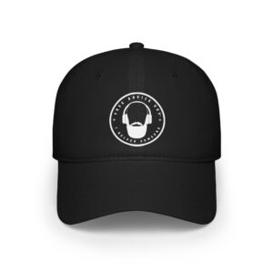 Low Profile Baseball Cap White Free Advice Guy Logo