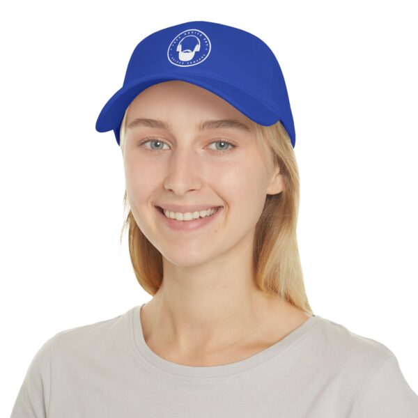 Low Profile Baseball Cap White Free Advice Guy Logo - Image 6