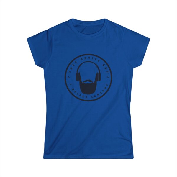 Women's Softstyle Tee Black Free Advice Guy Logo - Image 5