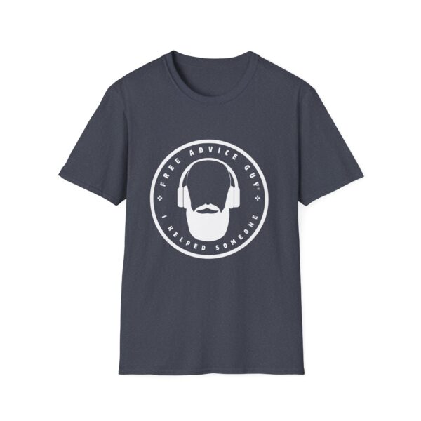 Unisex Softstyle T-Shirt White Free Advice Guy Logo - Image 19