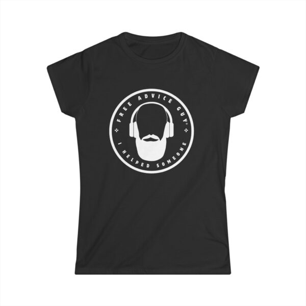 Women's Softstyle Tee White Free Advice Guy Logo