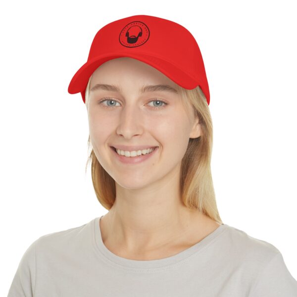Low Profile Baseball Cap Black Free Advice Guy Logo - Image 6