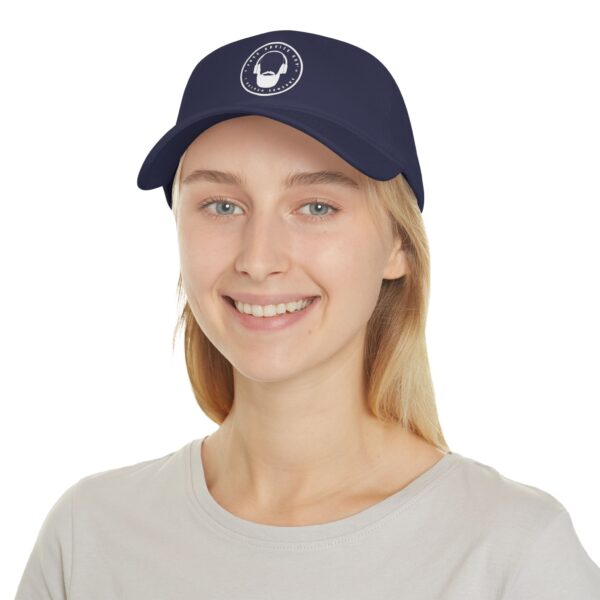 Low Profile Baseball Cap White Free Advice Guy Logo - Image 9
