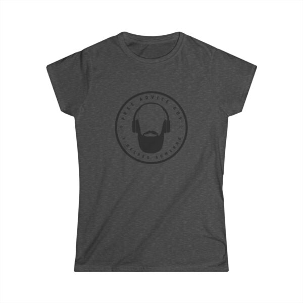 Women's Softstyle Tee Black Free Advice Guy Logo - Image 3