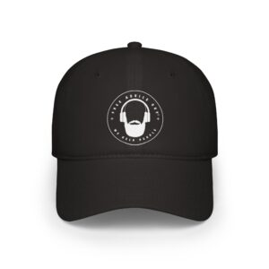 Low Profile Baseball Cap White Free Advice Guy Logo
