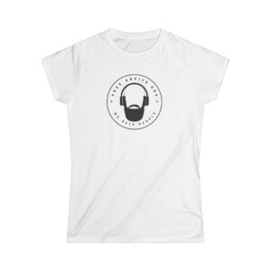 Women's Softstyle Tee Black Free Advice Guy Logo